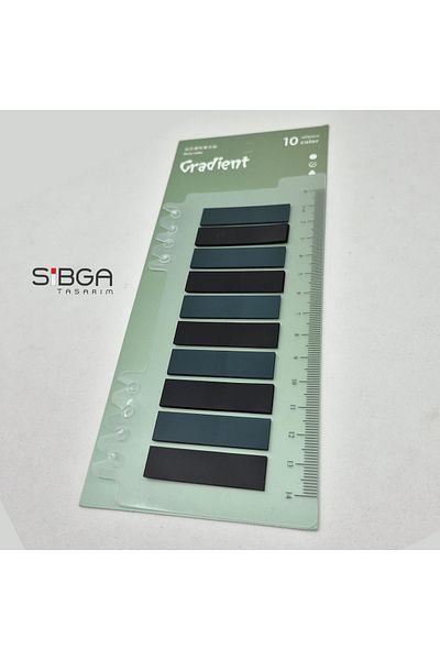 sibga tasarım Transparent Colored Post-It Note Paper - 200 Sheets Bookmark Sticker