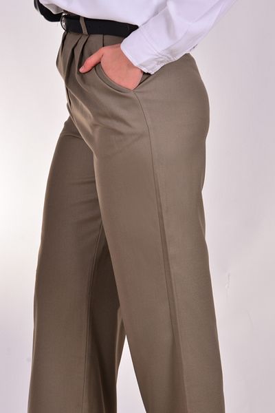 Melike Bakar Boutique Women's Wide Leg Belted Woven Trousers