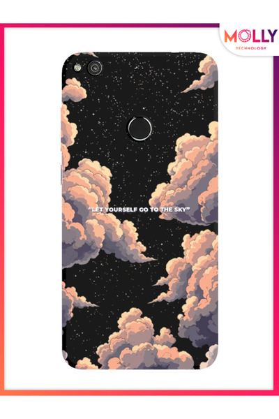 Molly Huawei P 9 Lite 2017 için Siyah The Sky Desenli Silikon Kılıf