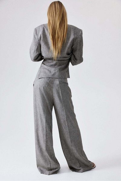 H&M Wide linen-blend trousers