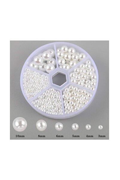 fema aksesuar 10 MM 100 GR DELİKSİZ KREM LÜKS KAPLAMA PLASTİK ÇAKMA İNCİSİ (1...