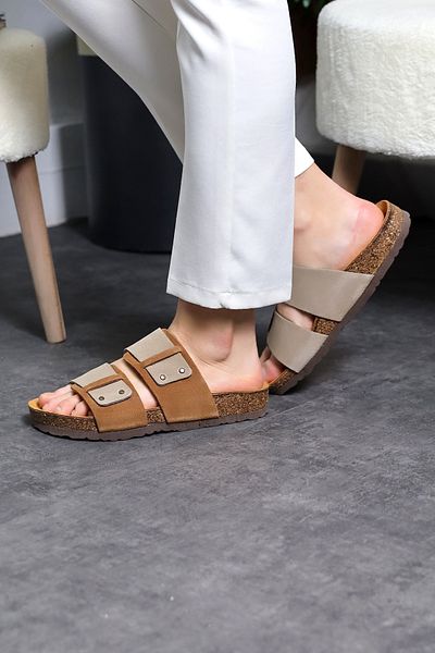 Land of Cork Unisex Ανατομικές Παντόφλες - Πραγματικό Δέρμα με Φυσική Σόλα από Φελλό