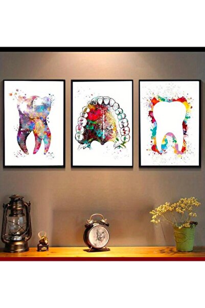 FOGO WOOD DİŞ HEKİMİ TABLO DİŞÇİ KLİNİK DENTAL POSTER DUVAR