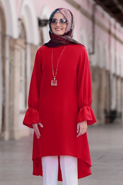AHUNUR Tesettürde Mutluluk سترة ESLEM TUNIC