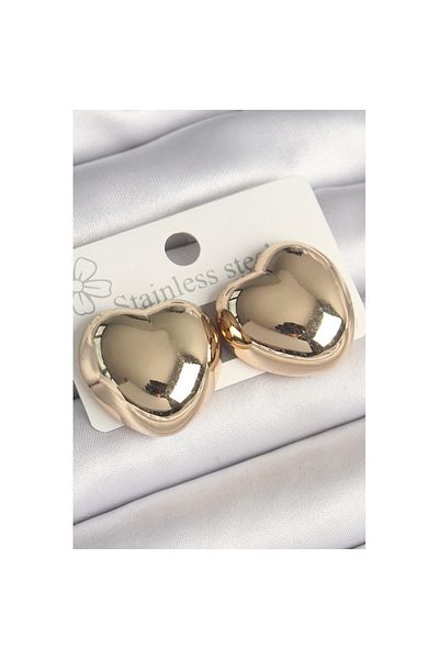 Skygo Brass Gold Color Bombe Heart Model Women's Earrings - Tj-Bkp10248