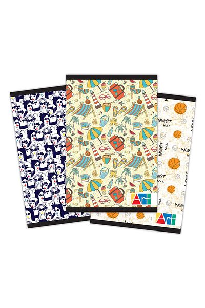 MATMEL Kulinart Kk Wire Stitched Patterned Notebook A4 96 Sheets Checkered