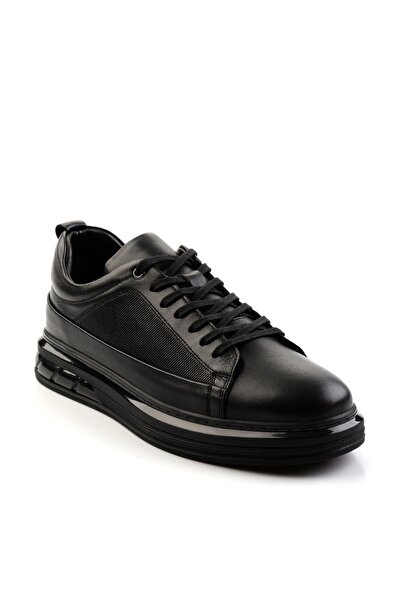 Bambi Siyah Leather Erkek Casual Ayakkabı E01080126303