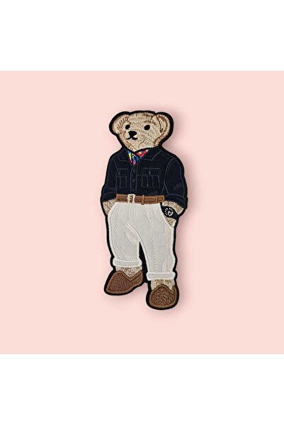 fema aksesuar Nakış Arma Teady Bear Siyah Gömlek En:10cm Boy:23cm(1 ADET)