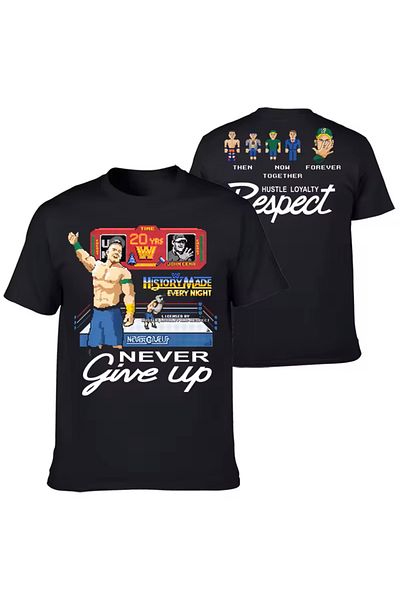 LEIVOR John Cena UC ME Never Give Up Βαμβακερό μπλουζάκι με στάμπα