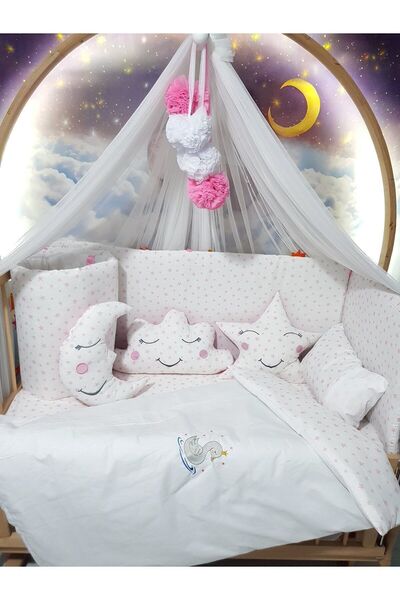 Baby Clime 60x120 Nakışlı Bebek Uyku Seti Isimli - Lüks Cibinlik Ve Aparat - ...