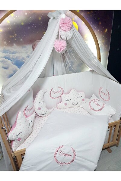 Baby Clime 60x120 Nakışlı Bebek Uyku Seti Isimli - Lüks Cibinlik Ve Aparat - ...
