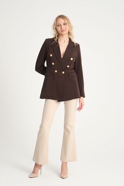 Soydan Güner Double Breasted Jacket - Brown Model No: 1024
