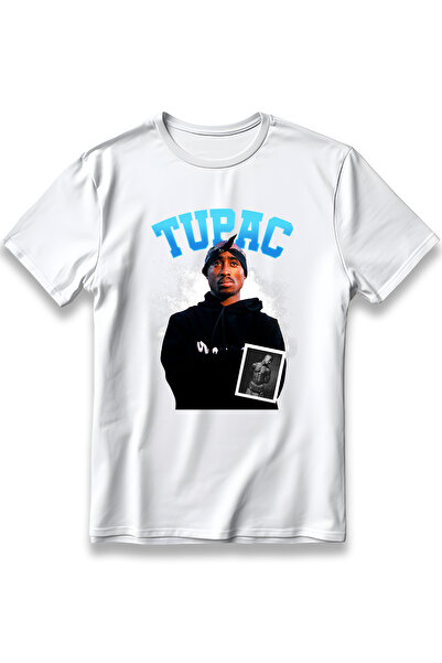 EZG Business Μπλουζάκι Tupac Amaru Shakur Polaroid με στάμπα, υπερμεγέθη, uni...