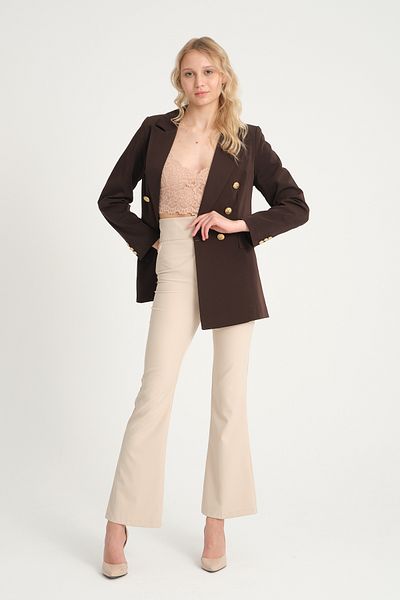 Soydan Güner Double Breasted Jacket - Brown Model No: 1024