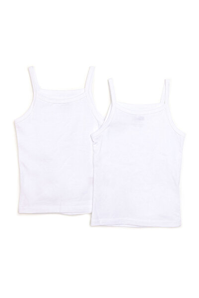 ebebek Hello Baby HelloBaby 2'li Beyaz Atlet Kız Bebek