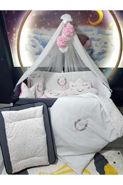 Baby Clime 70x110 Nakışlı Bebek Uyku Seti Isimli - Lüks Cibinlik Ve Aparat - ...