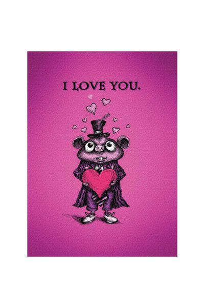 Bald Guy I Love You/Don't Get Comfortable Greeting Card [138]