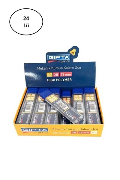 Gıpta 75mm 2B 0.7mm Pen Tip - 20pcs Tubes, Pack of 24
