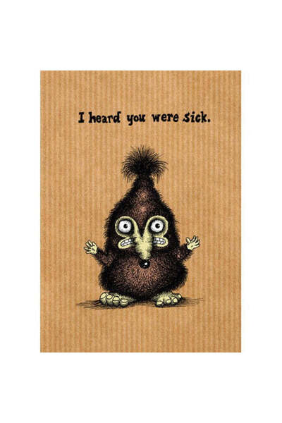 Bald Guy سمعت أنك مريض - سمعت أيضًا أشياء أخرى بطاقة تهنئة [121]