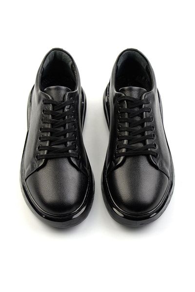 Bambi Black Leather Men's Sneaker E 01081010303