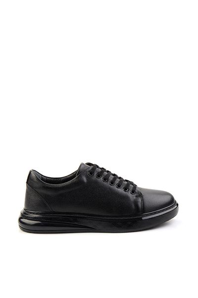 Bambi Black Leather Men's Sneaker E 01081010303