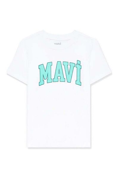 Mavi Tricou pentru fetiță turcoaz cu logo imprimat M 7610109 -71643