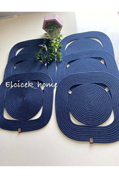 ELÇİÇEK HOME Set Supla Quadratic din poliester, American servis (6 buc)