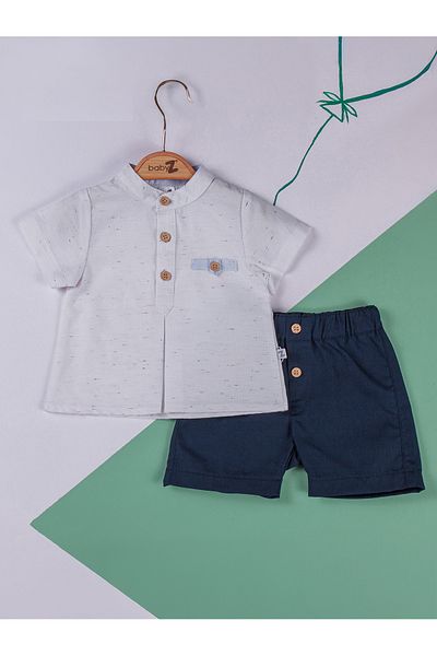 Baby Z Baby Zz Baby Boy Shorts Set 6-12 Months White