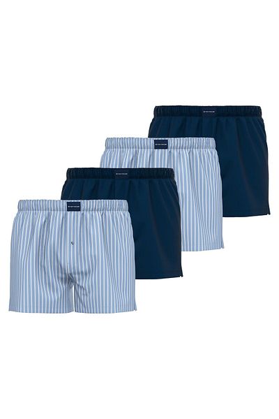 Tom Tailor Herren Web-Boxershorts, 4er Pack - Pure Cotton, Westside C, kariert