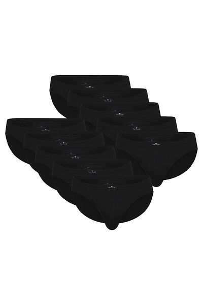 Tom Tailor Herren Slip, 10er Pack - Mini Slip, Basic, einfarbig
