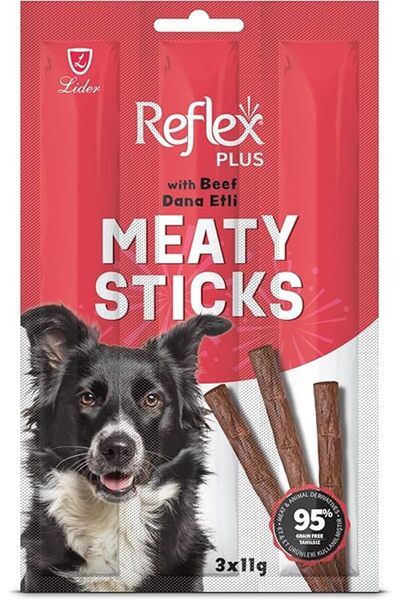 Reflex Plus Adult Dogr Stick Treats With Beef 33 Gr