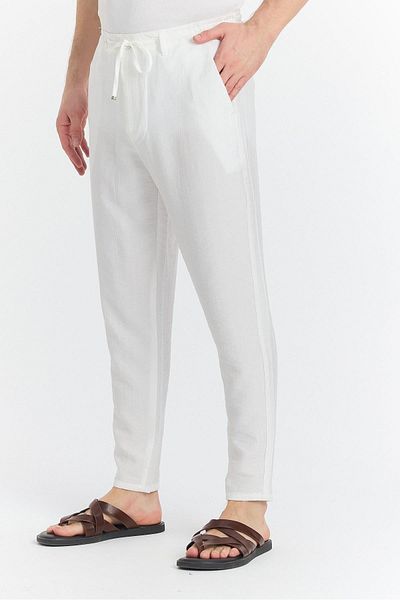 NGR Gasada Carrot Cut Trousers White