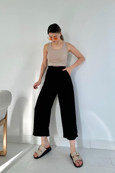 buğrahayalin    Black Linen Trousers
