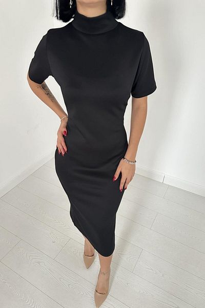 Kokosh moda Rochie neagră cu gât roscat