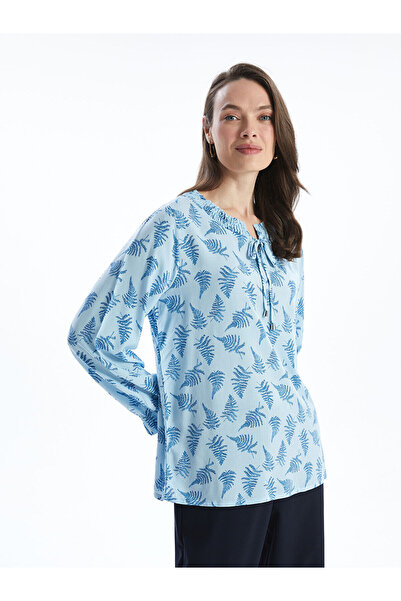 LC Waikiki Nevavm Women's Blouse with Collar Pattern and Contrast