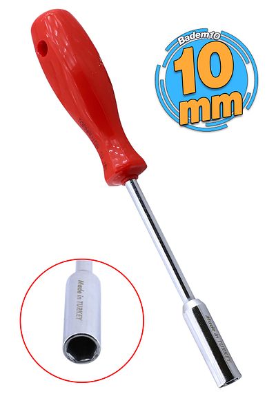 Eltos Socket Bit Screwdriver 10 mm Hexagonal Corner 23 cm Plastic Handle 1 Piece 230 mm