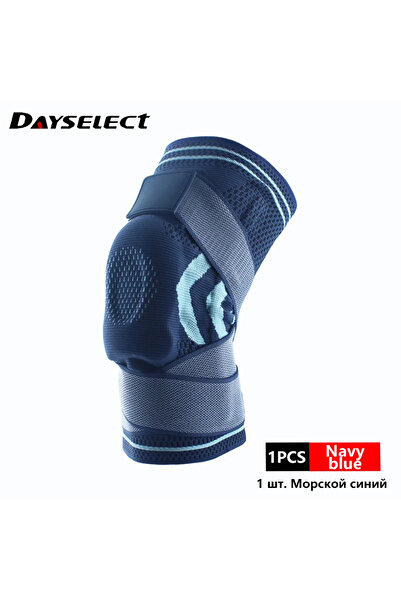 Choice دعامة ركبة احترافية ضاغطة مقاس S أزرق داكن قطعة واحدة مع وسادة جل الرض...