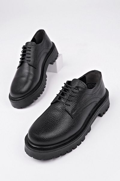 MUGGO Blanca Lace-Up Γνήσιο δέρμα με χοντρή σόλα καθημερινά casual μοκασίνια γυναικεία loafer παπούτσια