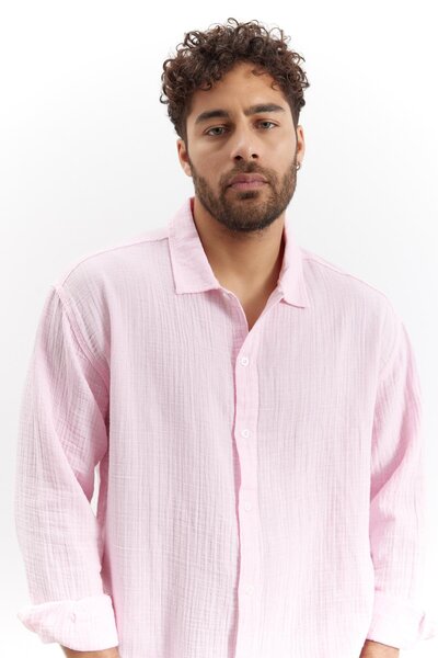 NGR Kuta Muslin Shirt Pink