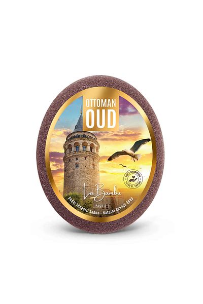LABAMBU Ottoman Oud Patchouli Scented Natural Sponge Soap 135 Gr