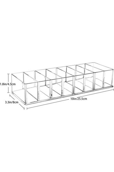COOYA Detachable Makeup Organizer, 8 Compartments Acrylic Cosmetic Storage Jewelry Display Boxes, Clear