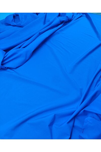 Kumaş Parça نسيج يشبه البوبلين باللون الأزرق (العرض 150 سم × الطول 280 سم)