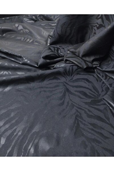 Kumaş Parça Siyah Renkte Varaklı Esnek Jarse  En: 150 cm