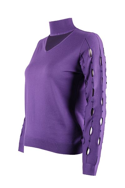 Vedi Minimalist V-Neck Detailed Cut Women's Sweater - 2025 Trends