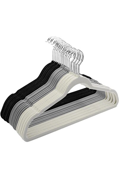 Arabest مجموعة من 30 شماعة ملابس غير قابلة للانزلاق، شماعات بدلات موفرة للمسا...