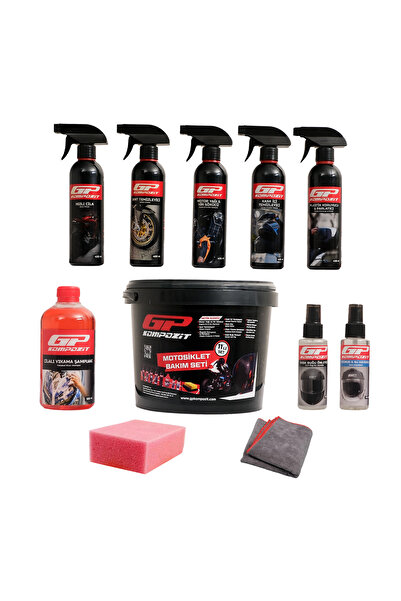 GP KOMPOZİT 11 Parça Motosiklet Bakım ve Temizlik Seti
