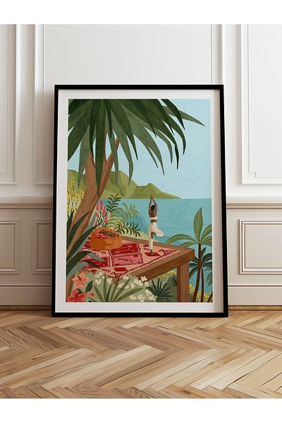 HOMEPACK Pictură cu un singur cadru din lemn Pictură poster dintr-o bucată TK/1037