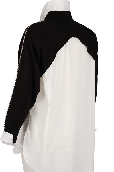 Vedi Oversize Boğazlı Uzun Kol Minimalist Kadın Bolero - VD4030