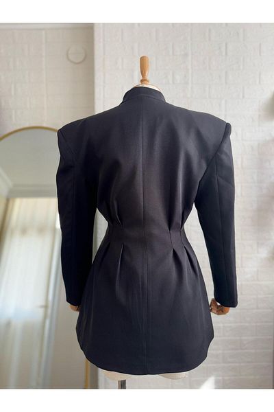 Hotfashion Padded Collar Detail Skirt Jacket Set