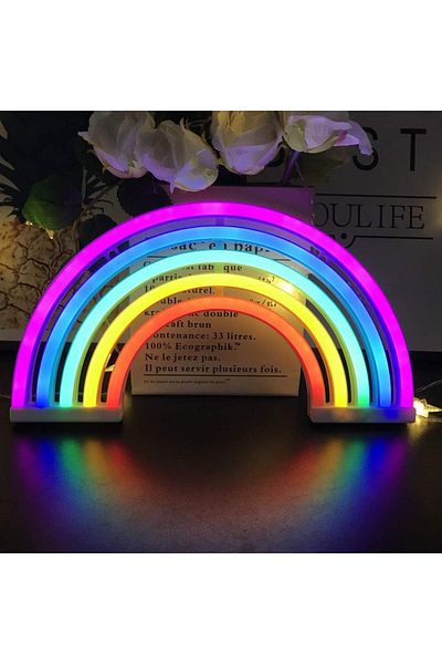 COOYA Rainbow Neon Light, USB Operated with ON/Off Switch, Night Lights  for Bedroom Party Gifts
